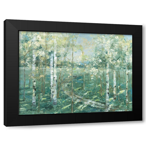 Meadow Light Black Modern Wood Framed Art Print with Double Matting by Swatland, Sally