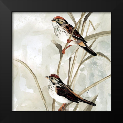 Neutral Spring Black Modern Wood Framed Art Print by Robinson, Carol