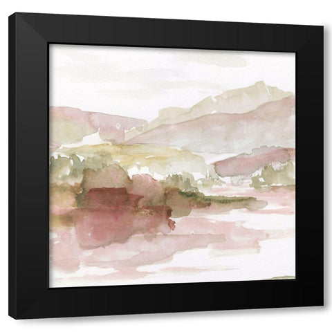 Windscape Black Modern Wood Framed Art Print with Double Matting by Nan