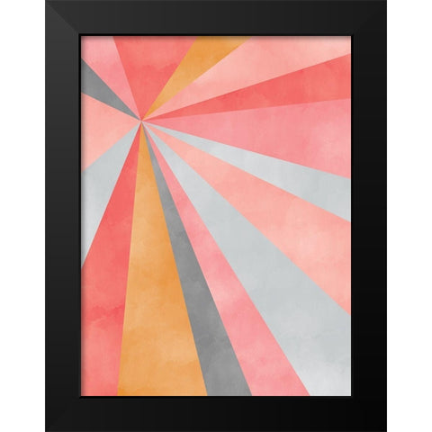 Geometric Black Modern Wood Framed Art Print by Carpentieri, Natalie