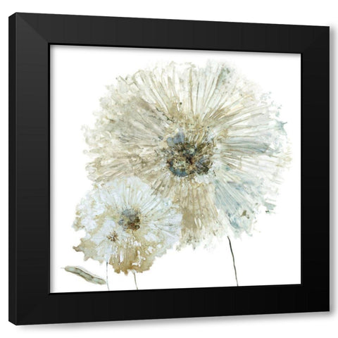 Glittering Mums I Black Modern Wood Framed Art Print with Double Matting by Robinson, Carol