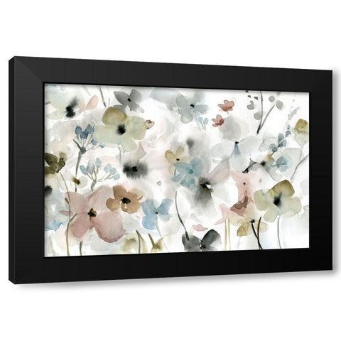 Evening Garden Black Modern Wood Framed Art Print with Double Matting by Robinson, Carol