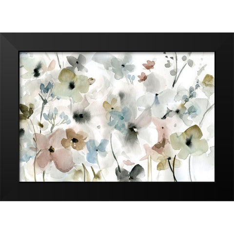 Evening Garden Black Modern Wood Framed Art Print by Robinson, Carol
