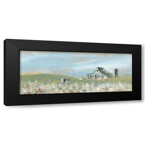 Cotton Fields Black Modern Wood Framed Art Print with Double Matting by Robinson, Carol