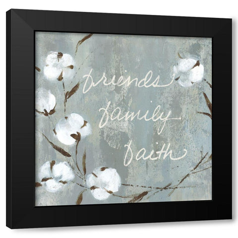 Cotton Friends Black Modern Wood Framed Art Print with Double Matting by Robinson, Carol