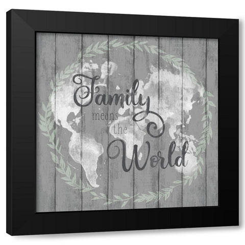 Family Means The Black Modern Wood Framed Art Print with Double Matting by Knutsen, Conrad