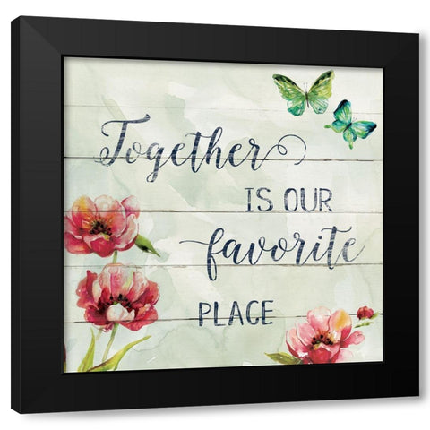 Favorite Place Black Modern Wood Framed Art Print with Double Matting by Robinson, Carol