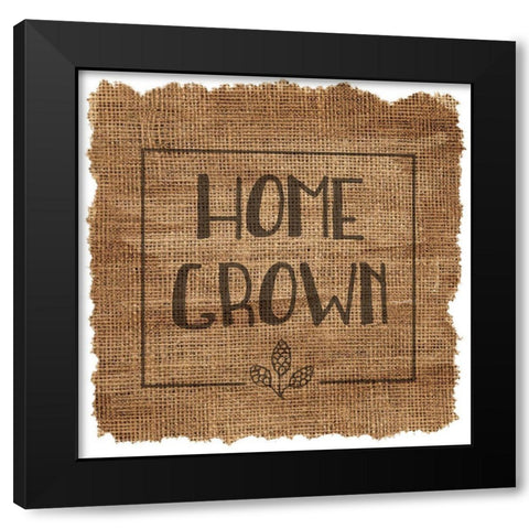 Home Grown Black Modern Wood Framed Art Print by Murray, Amanda