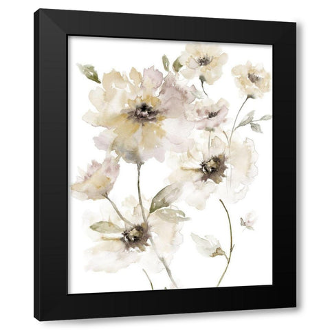 Translucent Black Modern Wood Framed Art Print with Double Matting by Nan