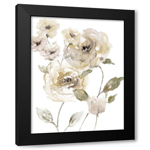 Translucent Black Modern Wood Framed Art Print with Double Matting by Nan