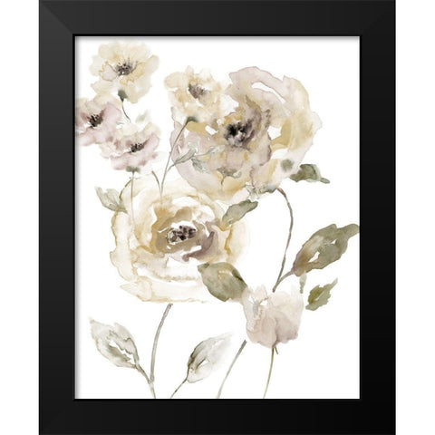 Translucent Black Modern Wood Framed Art Print by Nan