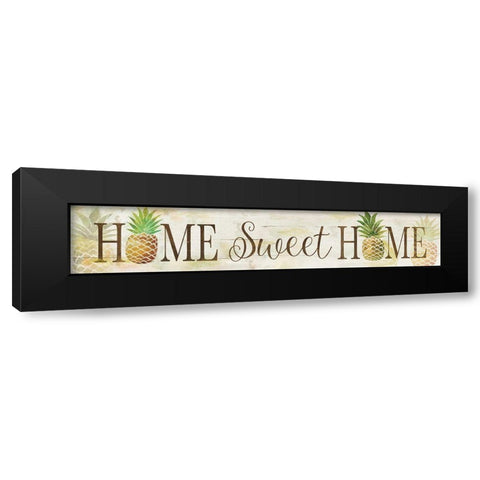 Pineapple Black Modern Wood Framed Art Print with Double Matting by Robinson, Carol