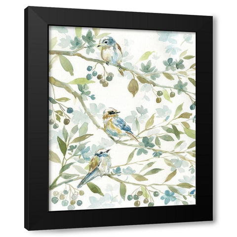 Spring Black Modern Wood Framed Art Print by Robinson, Carol