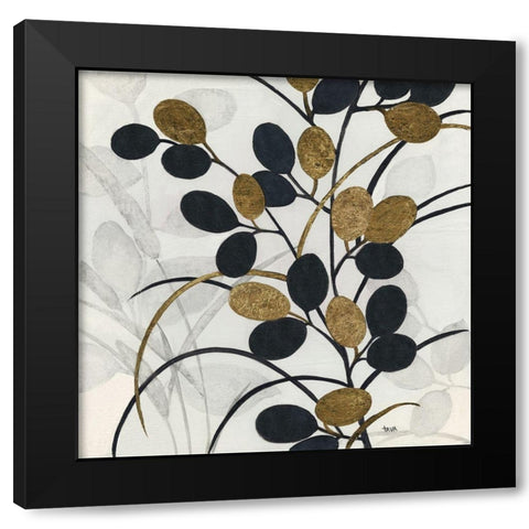 Silhouette Neutre II Black Modern Wood Framed Art Print with Double Matting by Tava Studios