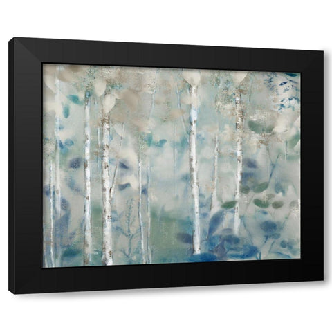 Zen Forest II Black Modern Wood Framed Art Print with Double Matting by Nan