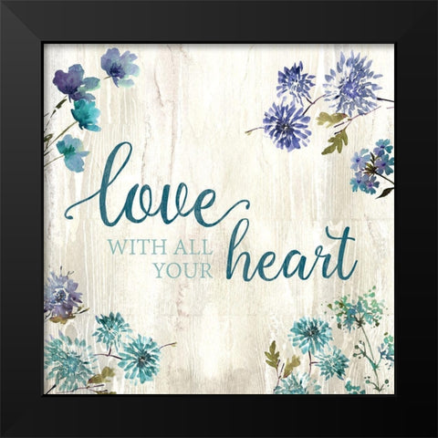 All Your Heart Black Modern Wood Framed Art Print by Knutsen, Conrad