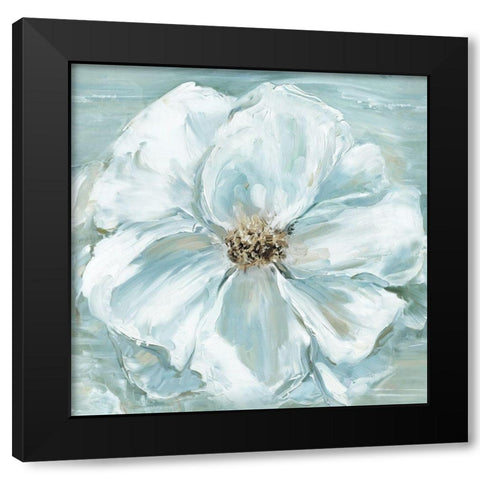 Blue Bloomin Black Modern Wood Framed Art Print with Double Matting by Swatland, Sally