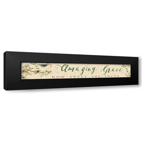 Amazing Grace Black Modern Wood Framed Art Print with Double Matting by Robinson, Carol