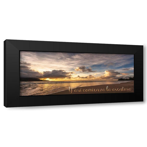 Comienza La Black Modern Wood Framed Art Print by Shoemaker, Andrew