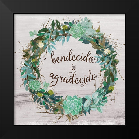 Bendecido Black Modern Wood Framed Art Print by Murray, Amanda