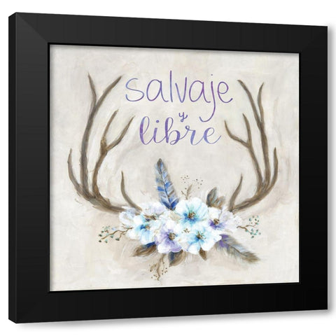 Salvaje Y Libre Black Modern Wood Framed Art Print by Dunlap, Marilyn