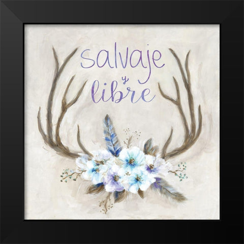 Salvaje Y Libre Black Modern Wood Framed Art Print by Dunlap, Marilyn