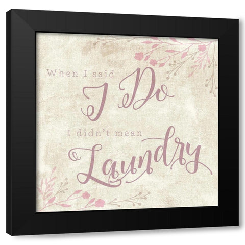 Didnt Mean Black Modern Wood Framed Art Print with Double Matting by Murray, Amanda