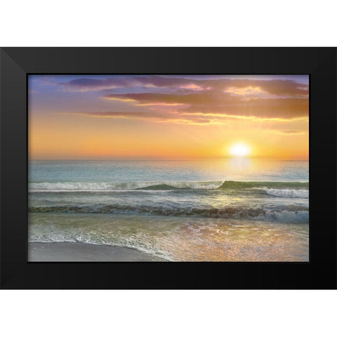 Dawn Rays Black Modern Wood Framed Art Print by Calascibetta, Mike