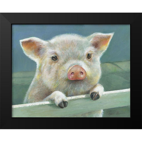 Herbie Black Modern Wood Framed Art Print by Manning, Ruane