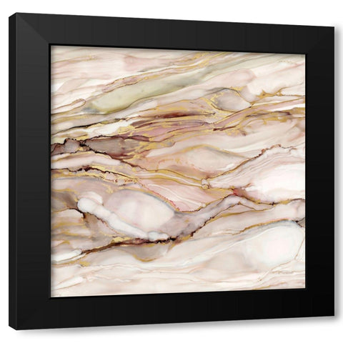 Graceful Marble Black Modern Wood Framed Art Print by Robinson, Carol