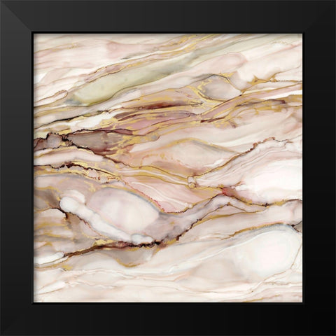 Graceful Marble Black Modern Wood Framed Art Print by Robinson, Carol