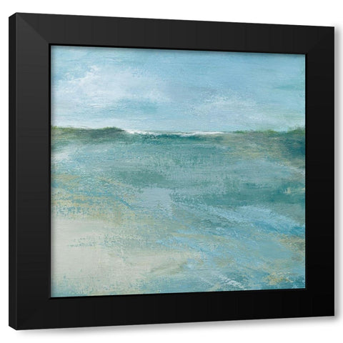 Ocean Breaking Black Modern Wood Framed Art Print by Robinson, Carol