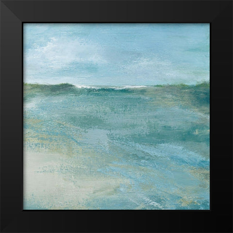 Ocean Breaking Black Modern Wood Framed Art Print by Robinson, Carol