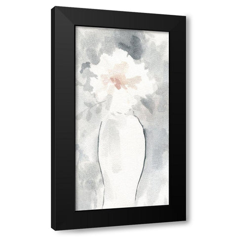 Silver Blush I Black Modern Wood Framed Art Print with Double Matting by Robinson, Carol