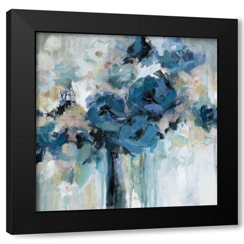 Midnight Splash Black Modern Wood Framed Art Print by Robinson, Carol
