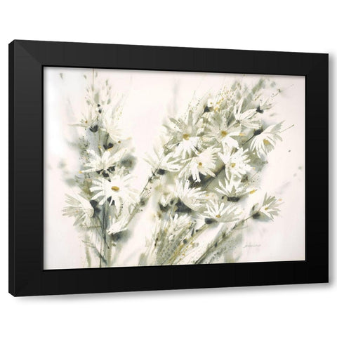 Daisy Spray Black Modern Wood Framed Art Print by Bjorkland, George