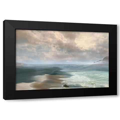 Rushing Black Modern Wood Framed Art Print by Calascibetta, Mike