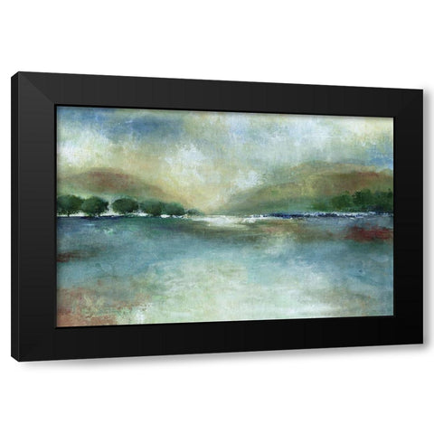 Mountain Pass Black Modern Wood Framed Art Print with Double Matting by Tava Studios