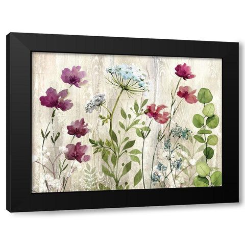 Meadow Flowers I Black Modern Wood Framed Art Print by Knutsen, Conrad