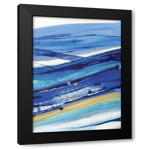 Waterfall II Black Modern Wood Framed Art Print with Double Matting by Jill, Susan