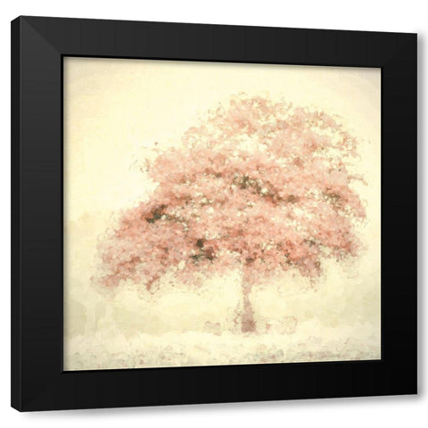 Bubble Tree Black Modern Wood Framed Art Print by Van de Goor, Lars