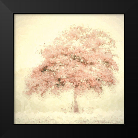Bubble Tree Black Modern Wood Framed Art Print by Van de Goor, Lars