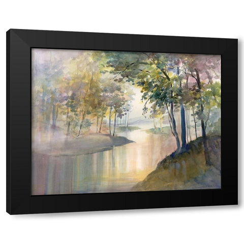 Reflections and Black Modern Wood Framed Art Print with Double Matting by Troise Heidel, Theresa