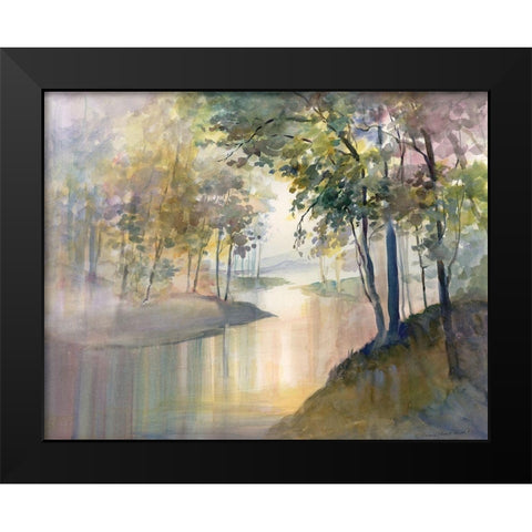 Reflections and Black Modern Wood Framed Art Print by Troise Heidel, Theresa