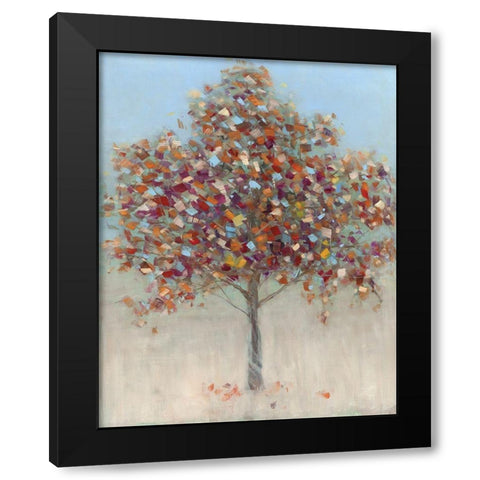 Confetti Tree Black Modern Wood Framed Art Print with Double Matting by Swatland, Sally