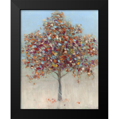 Confetti Tree Black Modern Wood Framed Art Print by Swatland, Sally