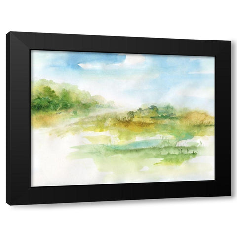 Dreamy Highland Black Modern Wood Framed Art Print with Double Matting by Nan