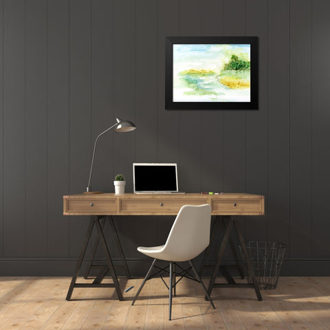 Dreamy Inlet Black Modern Wood Framed Art Print by Nan