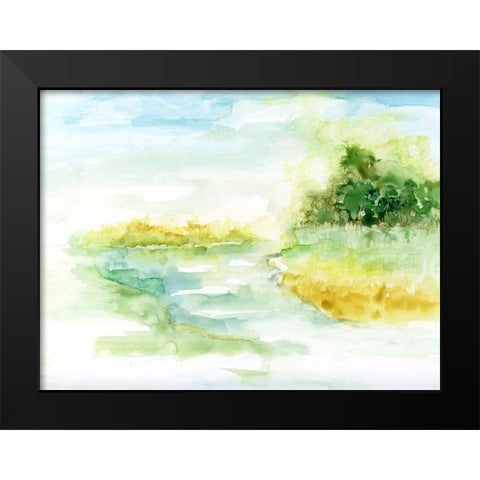 Dreamy Inlet Black Modern Wood Framed Art Print by Nan