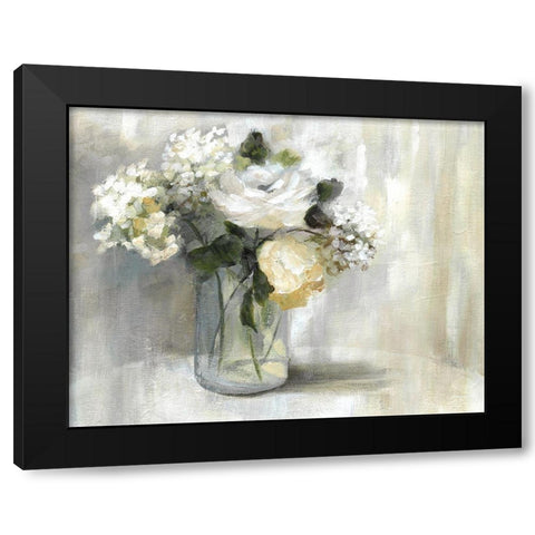 Summer Nuance Black Modern Wood Framed Art Print with Double Matting by Nan